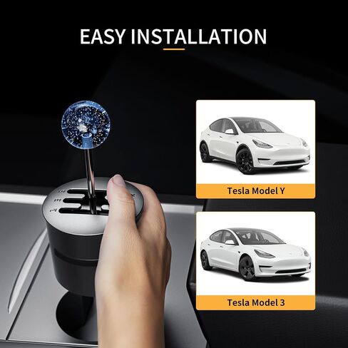 Cup Holder Shifter for Tesla Model 3, Model Y Accessories, Creative Fidget Toy, Manual Gear Stick Control Sense, Rediscover Mechanical Feel, Black in Saudi Arabia