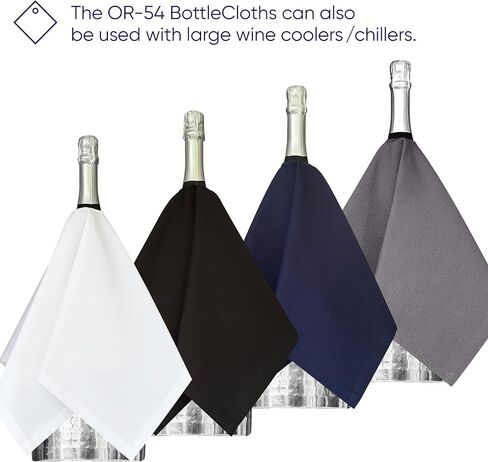 Original Collection, Bottle Cloth for Wine Chillers or Ice Buckets, Cotton, 54 cm, Center Hole, Stitched Circle (White, Pack of 1) in Saudi Arabia