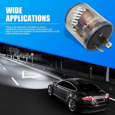 2 PCS Round Round Turn Turn Flasher Relay ، 1.69 "× 1.34" 12V 20A 2-pin مقاوم للماء ، ترحيل فلاش ، إكسسوارات التثبيت غير المدمرة (شفافة) in Saudi Arabia