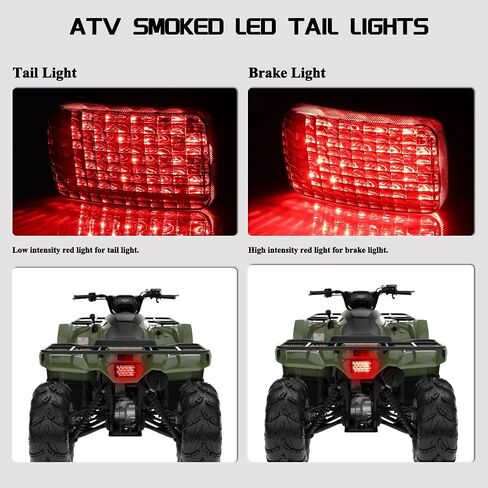 RED UTV Tail Lights ATV Brake Taillights Compatible with Yamaha Kodiak Big Bear Bruin Wolverine Rhino Viking, Replacement for 5km-84710-01-00 in Saudi Arabia