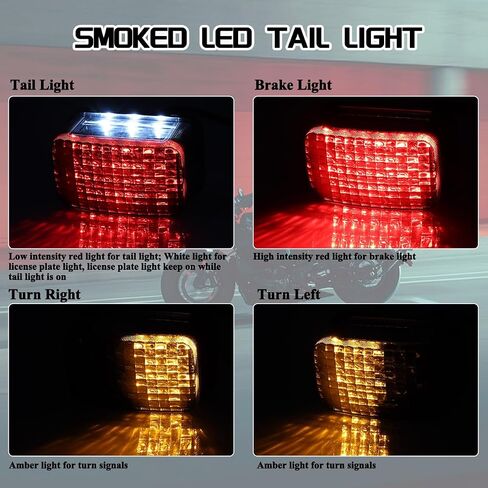 RED UTV Tail Lights ATV Brake Taillights Compatible with Yamaha Kodiak Big Bear Bruin Wolverine Rhino Viking, Replacement for 5km-84710-01-00 in Saudi Arabia
