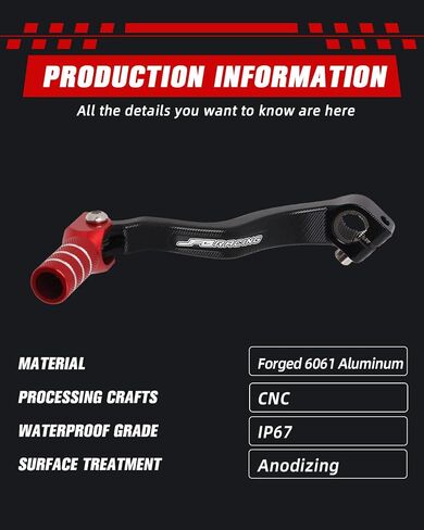 JFG RACING Dirt Bike Gear Shifter Lever Foldable Shift Pedal for CRF150F 2003-2009/2012-2017, CRF230F 2003-2009/2012-2017/2019, CRF150L 2018-2021, XR150L 2023-2024 and More Dirt Bike, RED in Saudi Arabia