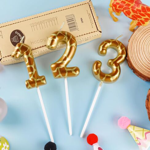 Number 1 Candles 1st Birthday Candles Cow Black Happy Birthday Candle Premium Wax & Metallic Design Cow Themed Cake Topper Decorations for Birthday Party Anniversary Celebration Supplies in Saudi Arabia