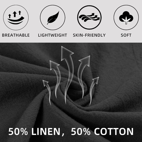 Womens Casual Linen Pants Wide Leg High Elastic Waisted Drawstring Summer Pants with Pockets in Kuwait
