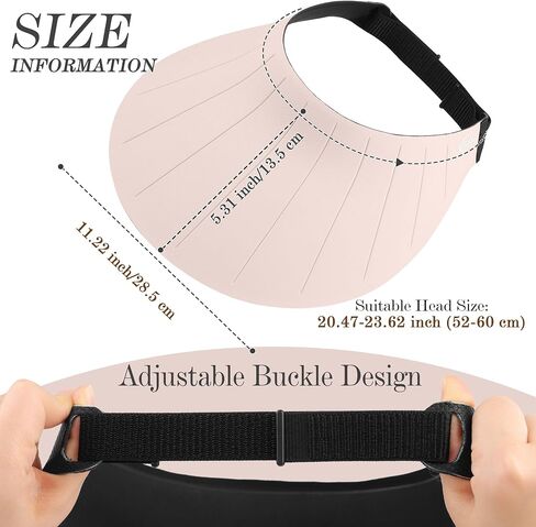 Sun Visor Hat for Women Men Wide Brim UPF50+ Packable Seamless Beach Hats Adjustable Ponytail Sun Hats for Outdoor in Saudi Arabia