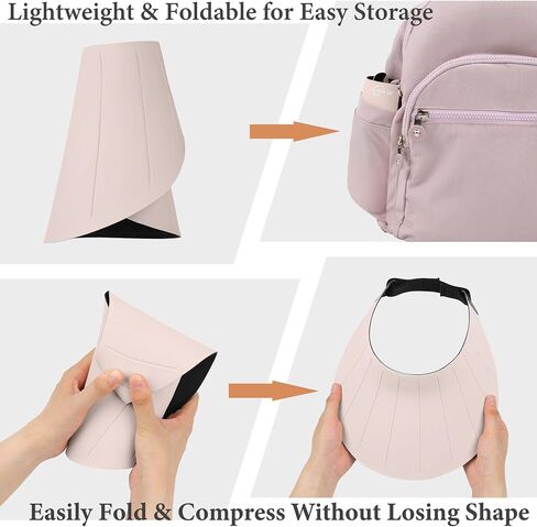 Sun Visor Hat for Women Men Wide Brim UPF50+ Packable Seamless Beach Hats Adjustable Ponytail Sun Hats for Outdoor in Saudi Arabia