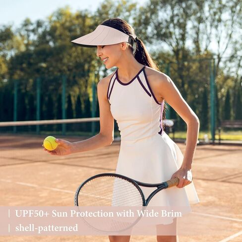Sun Visor Hat for Women Men Wide Brim UPF50+ Packable Seamless Beach Hats Adjustable Ponytail Sun Hats for Outdoor in Saudi Arabia