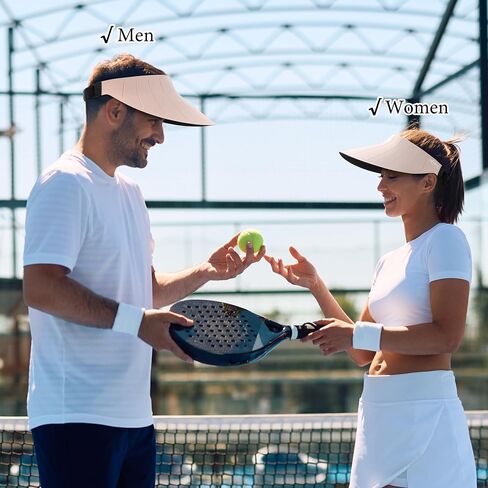 Sun Visor Hat for Women Men Wide Brim UPF50+ Packable Seamless Beach Hats Adjustable Ponytail Sun Hats for Outdoor in Saudi Arabia