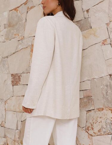 IDEALSANXUN Womens Long Sleeve Linen Blazer Casual Spring Summer Lightweight Jackets in Saudi Arabia