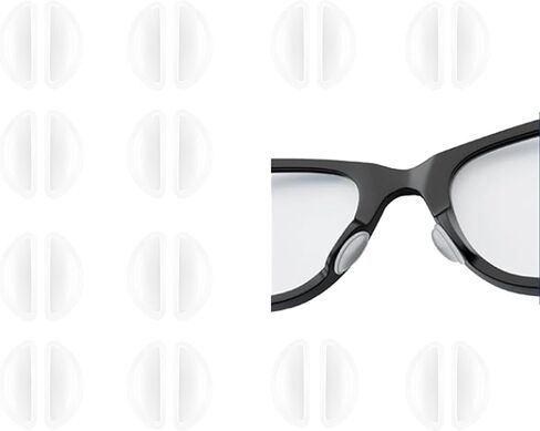 12 Pairs Soft Silicone Adhesive Eyeglass Nose Pads Non Slip with 3.5 Mm/ 0.4 Inch Thickness Air Bag for All Type Full Plastic Frames, Sunglasses, Reading Glasses (Black) in Saudi Arabia