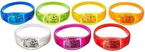 Glow in the Dark Bracelets - 14 Music & Sound Activated Glow Bracelets with Flashing LED Strobe, Perfect Party Favors for Birthdays, Concerts, and Themed Parties in Saudi Arabia