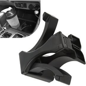 1 PC Center Console Cup Insert ، مقسم حامل كوب بلاستيكي ABS متين ، منظم علبة حاوية المشروبات غير القابل للانزلاق ، بديل لـ OEM 5604-04010 ، متوافق مع سيكويا ، تاكوما (أسود)
