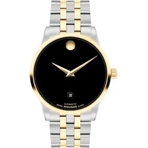 Movado Museum Classic Men's Automatic Watch ، سوار من الفولاذ المقاوم للصدأ ، ساعة فاخرة ذاتية - هدية له - 40 ملم
