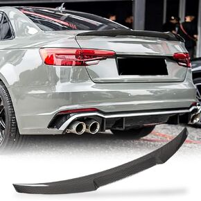 Real Carbon Fiber Trunk Spoiler for Audi A4 S4 2017-2023 B9 Sedan Rear Trunk Lip Spoiler HighKick Rear Wing Spoiler Body Kits Factory Outlet