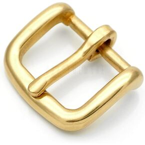 CRAFTMEMORE Solid Brass Belt Buckle Single Prong Belt Buckle for Replacement DIY Leather Craft SCBB (1 1/4 Inch - FR546)