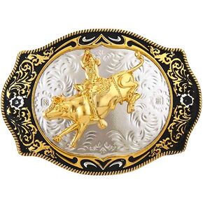 Huabola Calyn Western Rodeo Belt Belt Buckle محفورة بنمط Celt Pattern Buckles للرجال والنساء