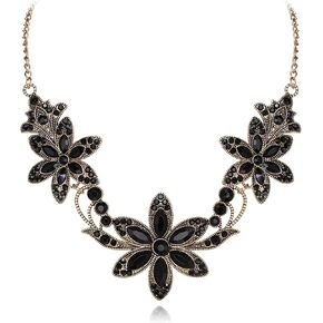 Summer Necklaces for Ladies,Elegant Lucky Leaf Flower Floral Necklace for Bride Bridesmaid Dancing Party Prom