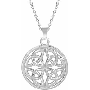 Jude Jewelers Stainless Steel Round Shape Celtic Knot Pattern Wedding Party Statement Necklace