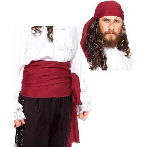 thepiratedressing Pirate Medieval Renaissance Halloween Assume Shash+ Bandana (Red)