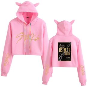 KPOP Stray Kids Hoodie Cat Ear Sevents for Womens Felix Hyunjin Bangchan Hoodie Sweatshirt