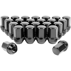 Set of 24, M14x1.5 Wheel Lug Nuts Black 1.78’’ Tall 7/8’’ Hex 60° Cone Seat Compatible with Silverado Tahoe Suburban Colorado OEM Factory Wheels Lug Nuts