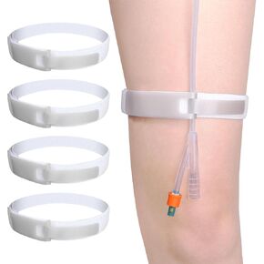جهاز تثبيت القسطرة فولي (5pcs) ، حزام الساق القسطرة مع السيليكون المضاد للانزلاق ， قسطرة حقيبة الساق الساق