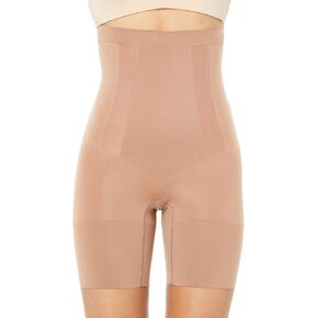 spanxsculpt oncore عالية الفخذ في منتصف الفخذ القصير - النحت القوي للنساء - انضغاط المستوى 3 - التحكم الأساسي - المقهى au lait - 1x