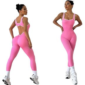 Yoga 1 Piece Bodysuit with a Stylish Open-Back Design, Perfect for Shaping And Lifting Sports Workout Set Jumpsuit