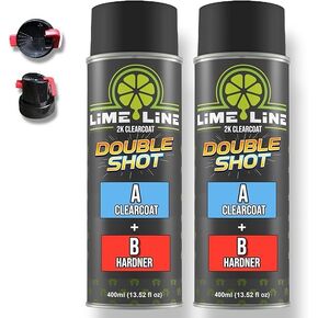 LiME LiNE High Gloss 2K Clearcoat Spray/Aerosol Can Automotive 2 Part Professional Finish (Pack of 1)