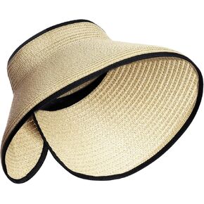 قبعات Sun Visor for Women Summer Beach Hat سفر قابلة للطي قابلة للطي
