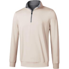 Men's 1/4 Zip Pullover UPF 50+ Long Sleeve Golf Shirts Sun Protection Quick-Dry Athletic Sports Pullover Tops