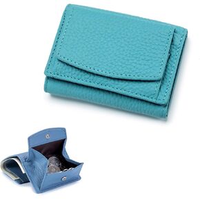 2024 New Genuine Leather RFID Blocking Card Holder Organizer Pocket Mini Wallet, Unisex Anti-Credit Card Fraud Folding Mini Wallet (J)