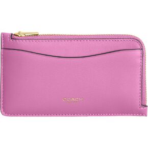 Coach Women's Essential New York Zip Card Case Accessory-Travel Wallet, B4/Fuschia
