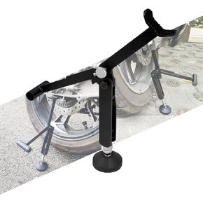 Motorcycle Rear Front Wheel Lift Stand Adjustable Height Fit for Most Motorcycle Wheels