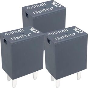 3-Pack 13500127 Relay 9813 12VDC 35A 4-Pin Compatible with Some GM Buick and Chevrolet Vehicles