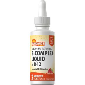 Sundance Fast Dissolve Vitamin B-12 | with Folic Acid | 2500mcg | 60 Count | Natural Berry Flavor | Vegetarian, Non-GMO, and Gluten Free Supplement