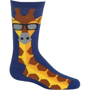 HOTSOX Kids Giraffe Socks 1 Pair, Blue, Kids S/M