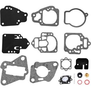 UOIENRT 18-7212 Carburetor Rebuild Kit with Gasket, Replacement for Mercury Mariner Outboards 6 8 9.9 10 15 20 25 HP 2cyl Boat Motor, Replace 1395-9803, 1395-9725, 1395-97611, 1395-9645, 1395-811357