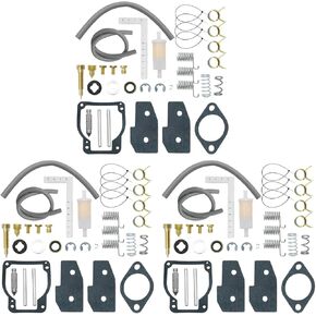 3Pcs 18-7750-1 Carburetor Rebuild Kit Gasket Replacement for Mercury/Mariner WME-1 1A 1B 4 5 6 6A 7 7B, Replaces 1395-8236352 1395-8236353 1395-9599