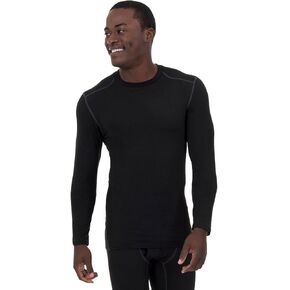 Fruit of the Loom Men's Signature Performance Base Layer Thermal Top, X-Large, Black Soot