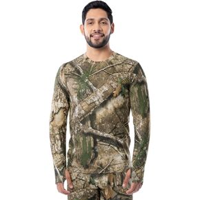 ColdPruf Men's Realtree APX Camo Print Base Layer Crew Top