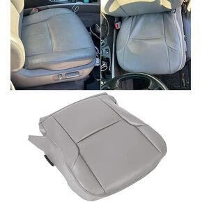 HECASA Seat Cover Compatible with 2003-2009 Toyota 4Runner Limited Driver Bottom Synthetic Leather Gray