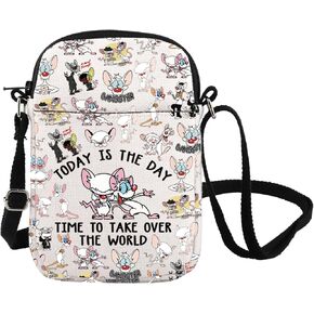 Character Inspire Crossbody Bag Rat Brain Messenger Bag Comedy Anime TV Series Shoulder Bag BFF Gift