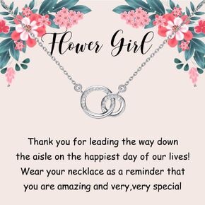TGBJE Flower Gifts Flower Necklace Bridesmaid Proposal Gifts Wedding Gifts Brdial Party Gift Flower Proposal Gift