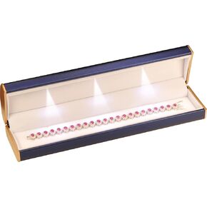 ثلاثة أضواء LED سوار سوار سوداء فاخرة بو الجلود قبة أعلى مصممة مع لون ذهبي مطلي على الجانبين سوار قلادة الحواهر أنكلري المجوهر