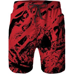 Mens Swim Trunks,Quick Dry Bathing Suits Summer Board Beach Shorts with Mesh Lining