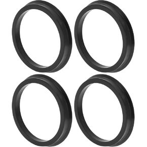 Car Wheel Hub Centric Rings Wheels Center Shaft Shock Absorbing Hubrings Durable Polycarbonate OD 74.1mm to ID 63.4mm 4 Pcs Black Durable Material