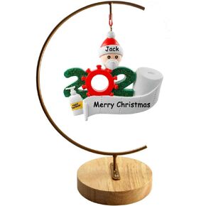 WAJJ Ornament Display Stand ، 1 حزمة الحديد معلق حامل حامل للتعليق على الزجاج الزجاجي Globe Plant Terrarium و Witch Ball و Home Wedding Decoration (Round Wood Gold)