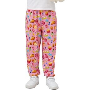 Bamboo Viscose Girls Pajama Pants Soft and Comfy Lounge Pajama Bottoms with Pockets