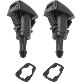 Windshield Washer Nozzle No.98630G3000 Car Front Windshield Spray Nozzles Wiper Spray Washer Jet for Hyundai Santa Fe 2019-2022 Black 2 Pcs Gasket